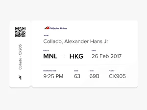 Sửa tên vé máy bay Philippine Airlines